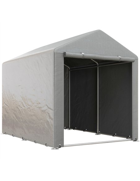 Outsunny 1.6 x 2.2m Garden Storage Shed Tent, with Accessories - Light Grey - pic 150982 | FastDaddyshop
