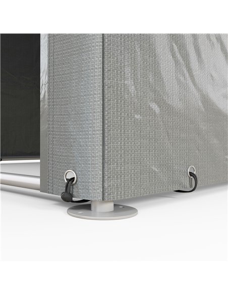 Outsunny 1.6 x 2.2m Garden Storage Shed Tent, with Accessories - Light Grey - pic 150989 | FastDaddyshop