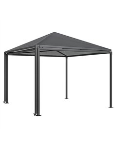 Outsunny 3 x 3 or 3 x 6m Garden Gazebo with Extendable Awning and Wheels, UPF30+ Outdoor Metal Gazebo Canopy Shelter for BBQ, Ev