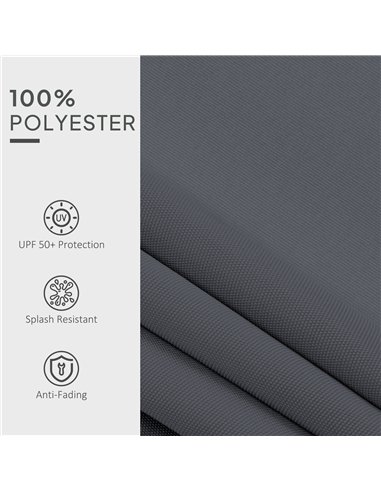 Outsunny Awning Replacement Canopy, Water Resistant UPF 50+ Sun Shade Cover for 3 x 2.5 m Garden Awning (Fabric Only), Grey