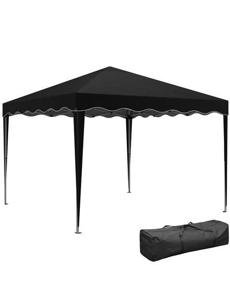 Outsunny 3 x 3cm Adjustable Height Pop-Up Gazebo, with Bag - Black - pic 151027 | FastDaddyshop