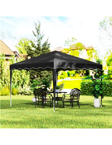 Outsunny 3 x 3cm Adjustable Height Pop-Up Gazebo, with Bag - Black
