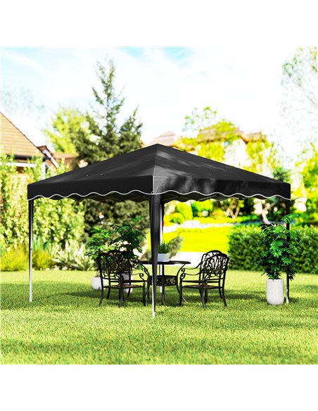 Outsunny 3 x 3cm Adjustable Height Pop-Up Gazebo, with Bag - Black - pic 151034 | FastDaddyshop