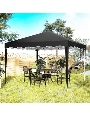 Outsunny 3 x 3cm Adjustable Height Pop-Up Gazebo, with Bag - Black