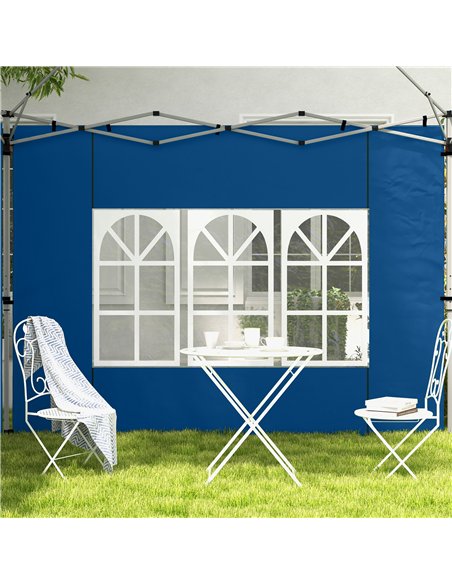 Outsunny Set of 2 Gazebo Side Panels - Blue - pic 151042 | FastDaddyshop