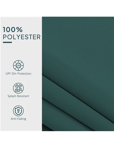 Outsunny Awning Replacement Canopy, Water Resistant UPF 50+ Sun Shade Cover for 3 x 2.5 m Garden Awning (Fabric Only), Green