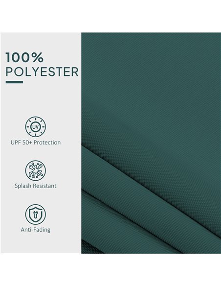 Outsunny Awning Replacement Canopy, Water Resistant UPF 50+ Sun Shade Cover for 3 x 2.5 m Garden Awning (Fabric Only), Green - pic 151049 | FastDaddyshop