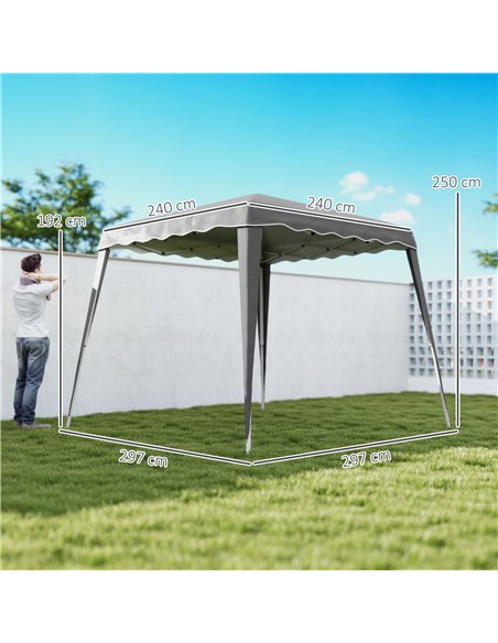 Outsunny 2.5 x 2.5M Pop up Garden Tent - Grey - pic 151065 | FastDaddyshop