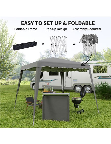 Outsunny 2.5 x 2.5M Pop up Garden Tent - Grey - pic 151066 | FastDaddyshop