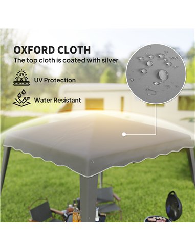 Outsunny 2.5 x 2.5M Pop up Garden Tent - Grey