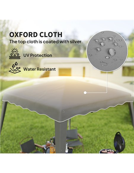 Outsunny 2.5 x 2.5M Pop up Garden Tent - Grey - pic 151067 | FastDaddyshop
