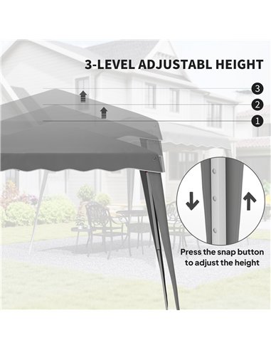Outsunny 2.5 x 2.5M Pop up Garden Tent - Grey