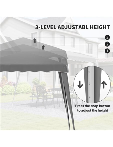 Outsunny 2.5 x 2.5M Pop up Garden Tent - Grey - pic 151069 | FastDaddyshop