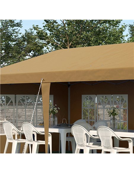 Outsunny 3 x 6m Pop-Up Gazebo, with Removable Walls -  Khaki - pic 151116 | FastDaddyshop