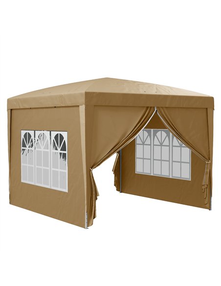 Outsunny 3 x 3(m) Pop Up Gazebo - Khaki - pic 151117 | FastDaddyshop