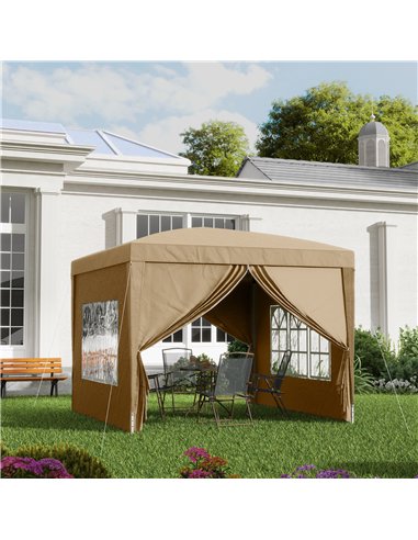 Outsunny 3 x 3(m) Pop Up Gazebo - Khaki