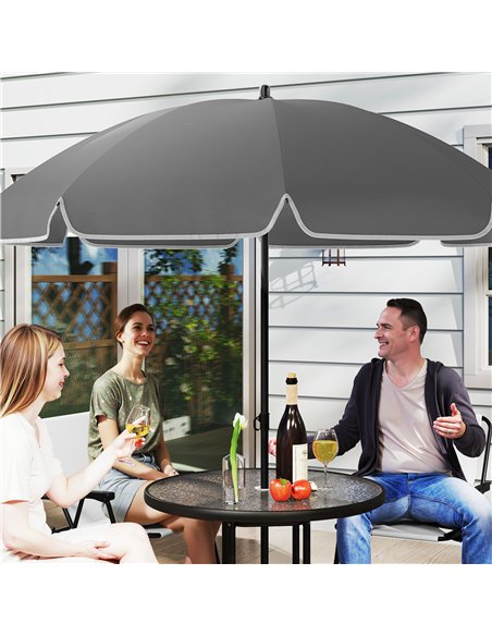 Outsunny 4 Seater Garden Furniture Set, 6 Pieces Garden Table and Chairs with Parasol, Outdoor Garden Dining Set with Folding Ch - pic 151196 | FastDaddyshop