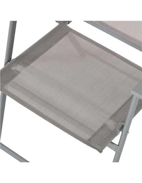 Outsunny Eight-Piece Garden Dining Set, with Chairs, Table and Parasol - Grey - pic 151287 | FastDaddyshop