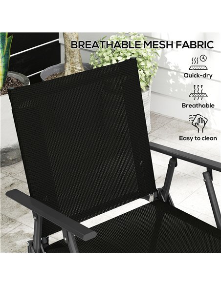 Outsunny 4 Pieces Patio Furniture Set - Black - pic 151417 | FastDaddyshop