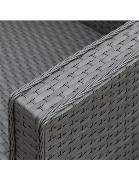 Outsunny 6PC Garden Rattan Sofa Set with Table, Grey - pic 15147 | FastDaddyshop