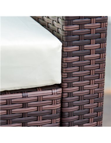Outsunny 4-Seater Rattan Sofa Set with Cushion Pillows, Brown