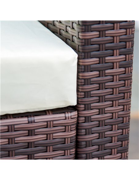 Outsunny 4-Seater Rattan Sofa Set with Cushion Pillows, Brown - pic 15162 | FastDaddyshop