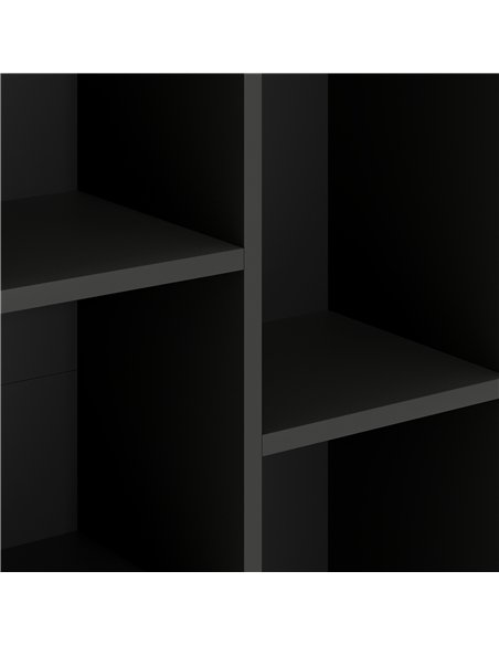 HOMCOM 2-Tier Bookshelf with 5 Compartments - Black - pic 151791 | FastDaddyshop
