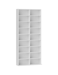 HOMCOM 640 CD Storage Tower - White