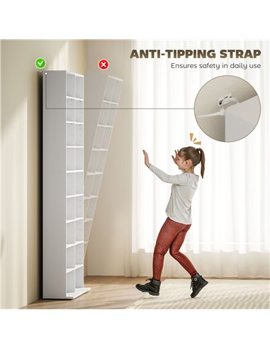 HOMCOM 640 CD Storage Tower - White