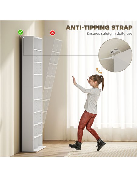 HOMCOM 640 CD Storage Tower - White - pic 151806 | FastDaddyshop