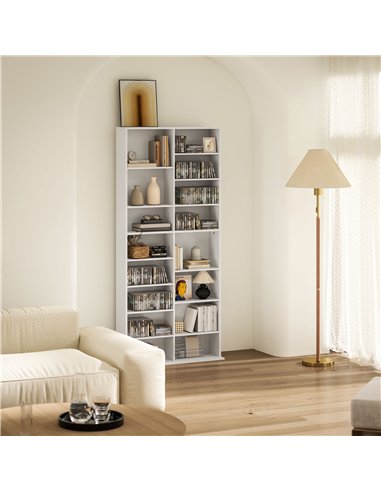 HOMCOM 640 CD Storage Tower - White