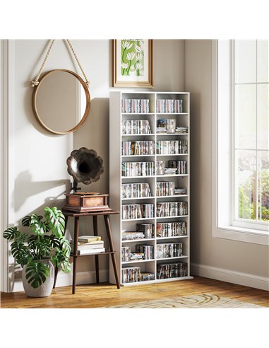 HOMCOM 640 CD Storage Tower - White