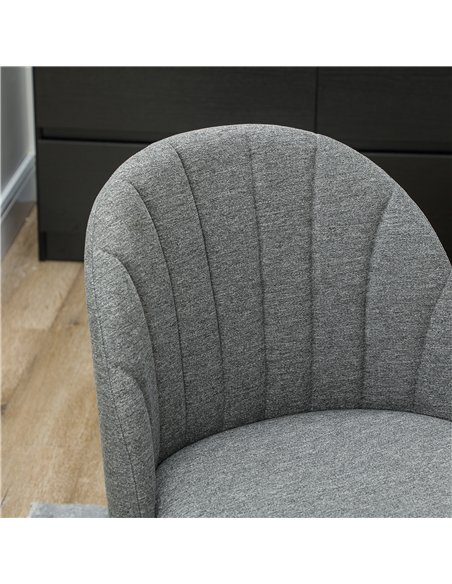 HOMCOM Velvet Dining Chairs Set of 2, Modern Upholstered Kitchen Chairs with Metal Legs, Shell Backrest and Padded Seat for Dini - pic 151907 | FastDaddyshop