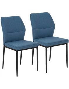 HOMCOM Velvet Dining Chairs Set of 2, Modern Upholstered Kitchen Chairs with Metal Legs, Curved Back and Padded Seat, Armless Si
