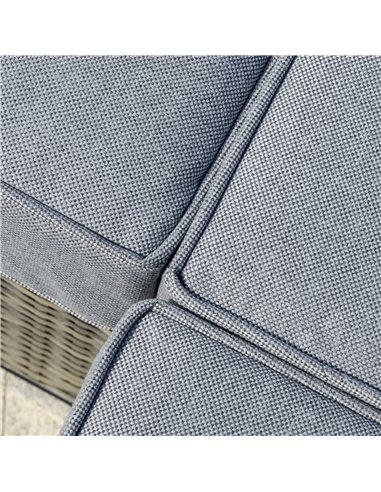 Outsunny 4 Pieces Outdoor PE Rattan Sofa Set with Padded Cushion, Mixed Grey