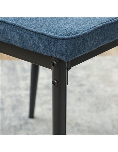 HOMCOM Velvet Dining Chairs Set of 2, Modern Upholstered Kitchen Chairs with Metal Legs, Curved Back and Padded Seat, Armless Si