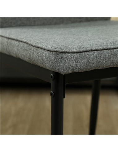 HOMCOM Velvet Dining Chairs Set of 2, Modern Upholstered Kitchen Chairs with Metal Legs, Curved Back and Padded Seat, Armless Si