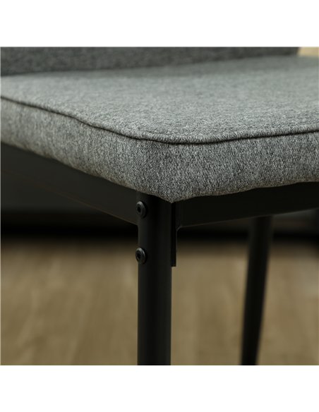 HOMCOM Velvet Dining Chairs Set of 2, Modern Upholstered Kitchen Chairs with Metal Legs, Curved Back and Padded Seat, Armless Si - pic 151961 | FastDaddyshop