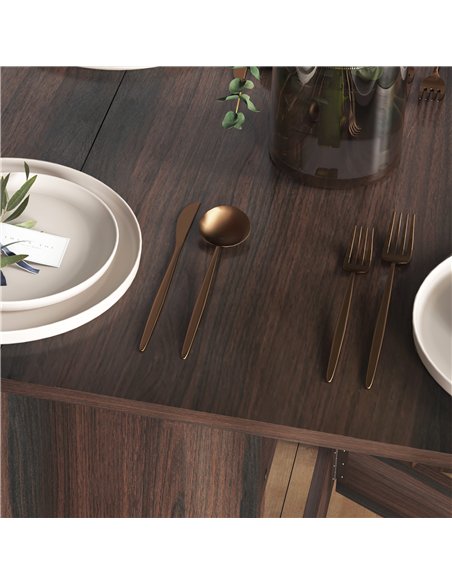 HOMCOM Folding Dining Table, Drop Leaf Table for Small Spaces, Oval Tabletop for Dining Room, Chocolate Wood Effect - pic 151998 | FastDaddyshop