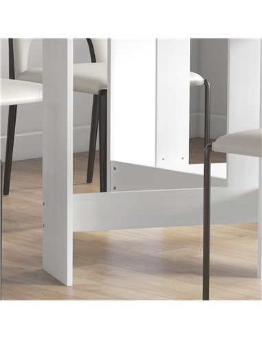 HOMCOM Folding Dining Table, Drop Leaf Table for Small Spaces, Oval Tabletop for Dining Room, Ash Wood-Effect