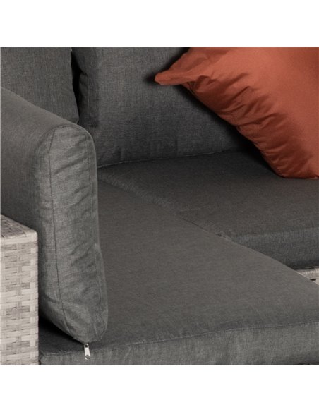 Outsunny 6-Seater Half-Square Rattan Sofa Set, Mixed Grey - pic 15203 | FastDaddyshop