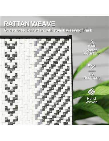 Outsunny Rattan Reclining Garden Chairs - Grey