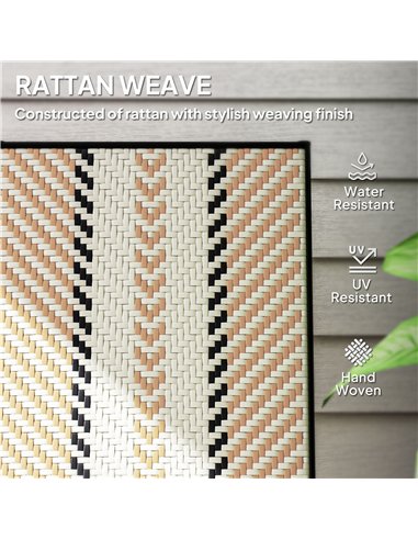 Outsunny Rattan Reclining Garden Chairs - Orange