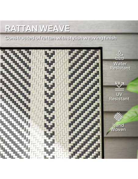 Outsunny Rattan Reclining Garden Chairs - Black - pic 152148 | FastDaddyshop
