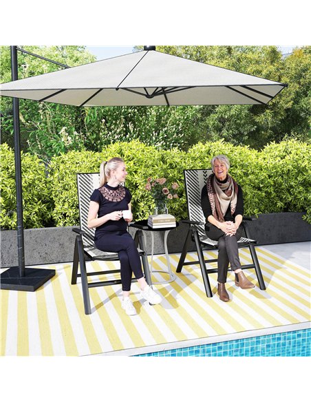 Outsunny Set of Two Rattan Reclining Garden Chairs - Grey - pic 152160 | FastDaddyshop