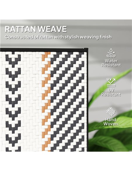 Outsunny Set of Two Rattan Reclining Garden Chairs - Multicolour - pic 152166 | FastDaddyshop