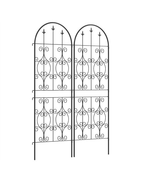 Outsunny Set of 2 Metal Garden Trellis, Decorative Trellis Panels for Climbing Outdoor Plants, Vegetables, Vines, Flowers, 150 x - pic 152251 | FastDaddyshop