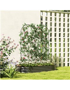 Outsunny Set of 2 Metal Garden Trellis, Decorative Trellis Panels for Climbing Outdoor Plants, Vegetables, Vines, Flowers, 150 x 2