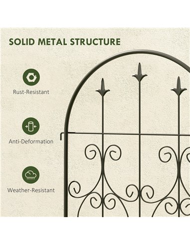 Outsunny Set of 2 Metal Garden Trellis, Decorative Trellis Panels for Climbing Outdoor Plants, Vegetables, Vines, Flowers, 150 x