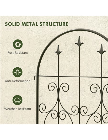 Outsunny Set of 2 Metal Garden Trellis, Decorative Trellis Panels for Climbing Outdoor Plants, Vegetables, Vines, Flowers, 150 x - pic 152257 | FastDaddyshop